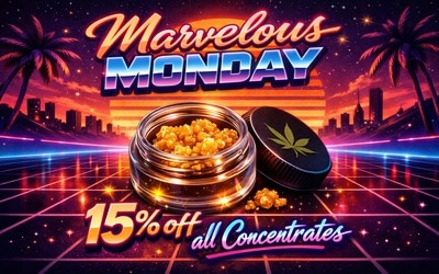 Promotional graphic for cannabis concentrates