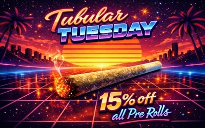 Retro graphic promoting discounted pre rolls