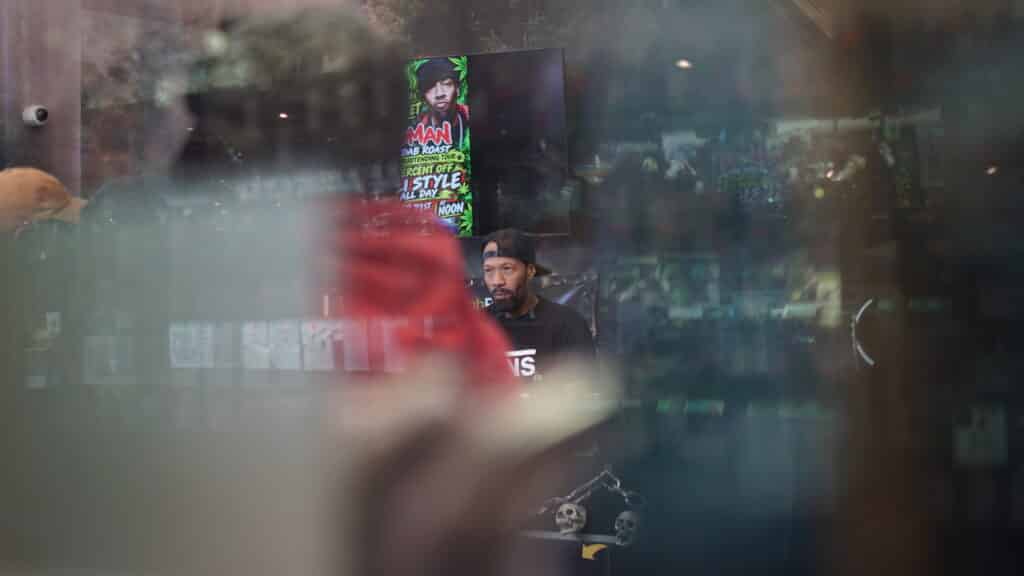 Blurred view of a performer